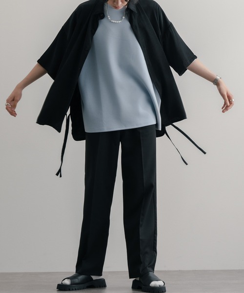 epnok(エプノック)の「ドレープレギュラーカラードローコードシャツ(シャツ/ブラウス・メンズ・ブラック/オフホワイト/ミント・SMALL/MEDIUM/LARGE)」の11枚目の写真