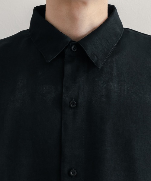 epnok(エプノック)の「ドレープレギュラーカラードローコードシャツ(シャツ/ブラウス・メンズ・ブラック/オフホワイト/ミント・SMALL/MEDIUM/LARGE)」の12枚目の写真