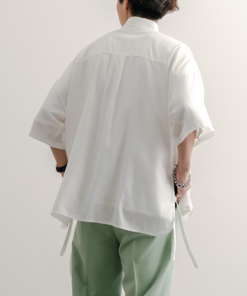epnok(エプノック)の「ドレープレギュラーカラードローコードシャツ(シャツ/ブラウス・メンズ・ブラック/オフホワイト/ミント・SMALL/MEDIUM/LARGE)」の20枚目の写真