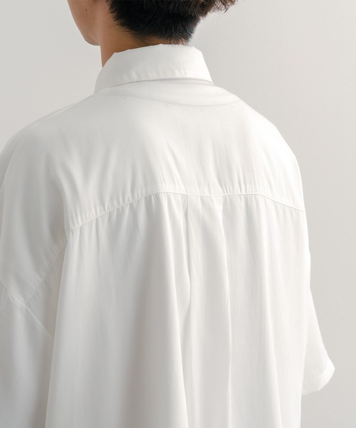 epnok(エプノック)の「ドレープレギュラーカラードローコードシャツ(シャツ/ブラウス・メンズ・ブラック/オフホワイト/ミント・SMALL/MEDIUM/LARGE)」の5枚目の写真