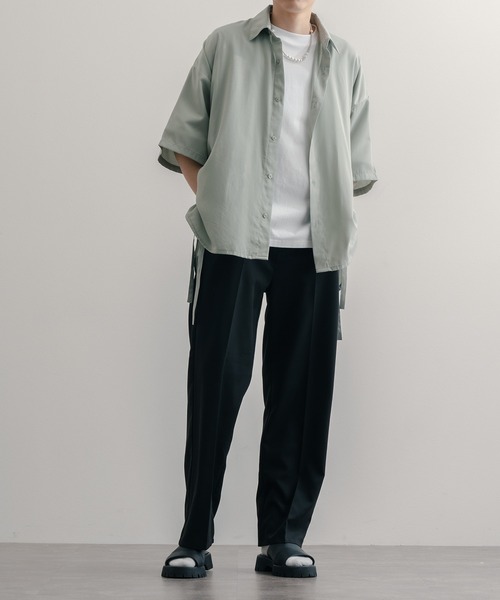 epnok(エプノック)の「ドレープレギュラーカラードローコードシャツ(シャツ/ブラウス・メンズ・ブラック/オフホワイト/ミント・SMALL/MEDIUM/LARGE)」の19枚目の写真