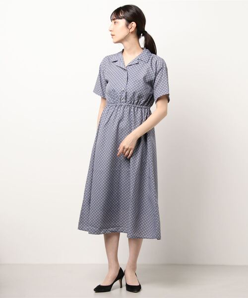 セール 幾何花柄開襟シャツワンピース シャツワンピース Ehka Sopo エヘカソポ のファッション通販 Zozotown