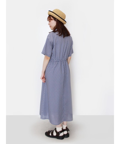 ehka sopo（エヘカソポ）の「幾何花柄開襟シャツワンピース（シャツ