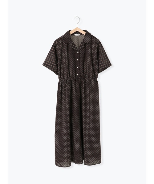 ehka sopo（エヘカソポ）の「幾何花柄開襟シャツワンピース
