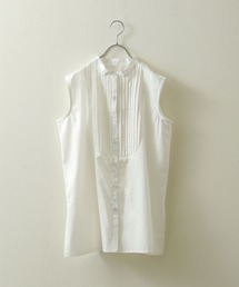 Chillfar | ピンタックフレンチスリーブシャツチュニック(シャツ/ブラウス)