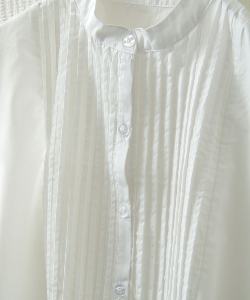 Chillfar(チルファー)の「ピンタックフレンチスリーブシャツチュニック(シャツ/ブラウス・レディース・ホワイト/ブラック・FREE)」の15枚目の写真