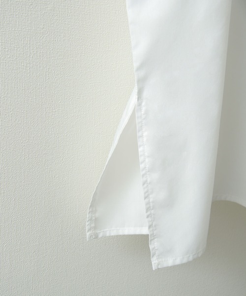 Chillfar(チルファー)の「ピンタックフレンチスリーブシャツチュニック(シャツ/ブラウス・レディース・ホワイト/ブラック・FREE)」の17枚目の写真