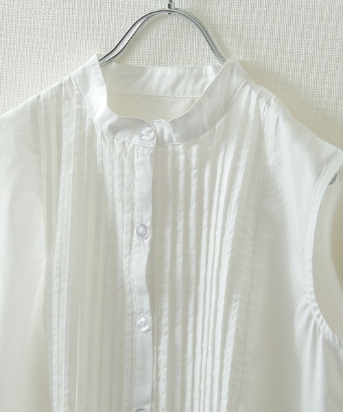 Chillfar(チルファー)の「ピンタックフレンチスリーブシャツチュニック(シャツ/ブラウス・レディース・ホワイト/ブラック・FREE)」の22枚目の写真