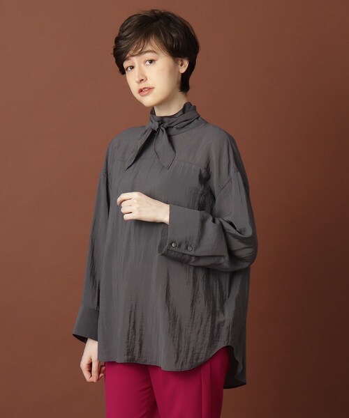 DRESSTERIOR（ドレステリア）の「◆【otonaMUSE11月号掲載】バックシャンボウブラウス（シャツ/ブラウス・レディース・ピンク系/ホワイト系/チャコールグレー・36/38）」の9枚目の写真