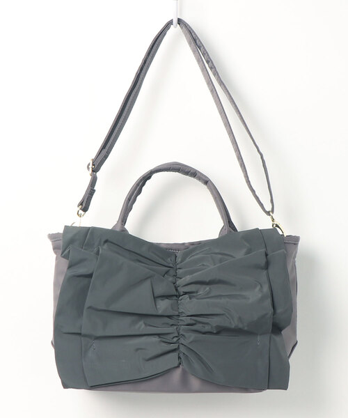 CACHELLIE（カシェリエ）の「【CACHELLIE】リボントートバッグ（ハンドバッグ・レディース・Beige/MD.GRY・FREE）」の2枚目の写真