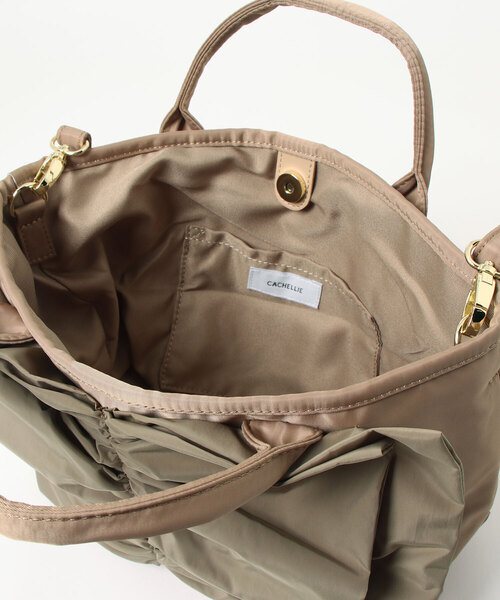 CACHELLIE（カシェリエ）の「【CACHELLIE】リボントートバッグ（ハンドバッグ・レディース・Beige/MD.GRY・FREE）」の6枚目の写真