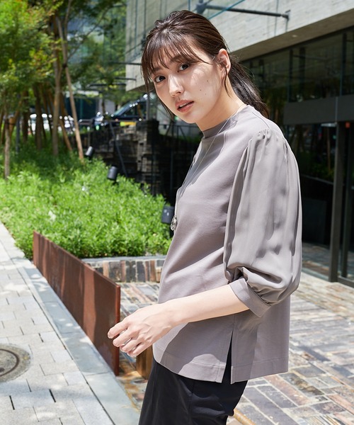 A/C DESIGN BY ALPHA CUBIC(エーシーデザインバイアルファキュービック)の「シアースリーブプルオーバー(Tシャツ/カットソー・レディース・ブラック/カーキ/グリーン・M/L)」の22枚目の写真