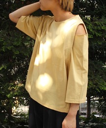DROIT BELLO | DROIT BELLO（ドロイトベロ）ショルダー開きアシメTシャツ(Tシャツ/カットソー)