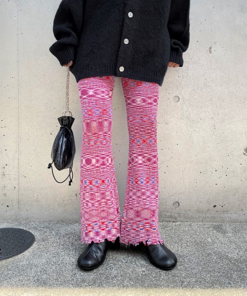 WHO'S WHO gallery(フーズフーギャラリー)の「スペースダイニットパンツ(その他パンツ・レディース・ピンク/グリーン/ブラウン/ブラック・FREE)」の4枚目の写真