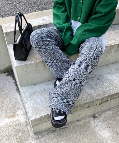 WHO'S WHO gallery(フーズフーギャラリー)の「スペースダイニットパンツ(その他パンツ・レディース・ピンク/グリーン/ブラウン/ブラック・FREE)」の15枚目の写真