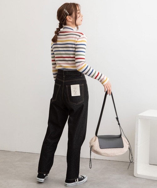 POU DOU DOU（プードゥドゥ）の「ストレートパンツ（デニムパンツ・レディース・ブラック/インディゴブルー/パープル系その他・3）」の9枚目の写真