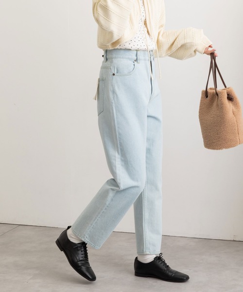 POU DOU DOU（プードゥドゥ）の「ストレートパンツ（デニムパンツ・レディース・ブラック/インディゴブルー/パープル系その他・3）」の10枚目の写真