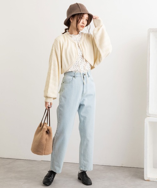 POU DOU DOU（プードゥドゥ）の「ストレートパンツ（デニムパンツ・レディース・ブラック/インディゴブルー/パープル系その他・3）」の16枚目の写真