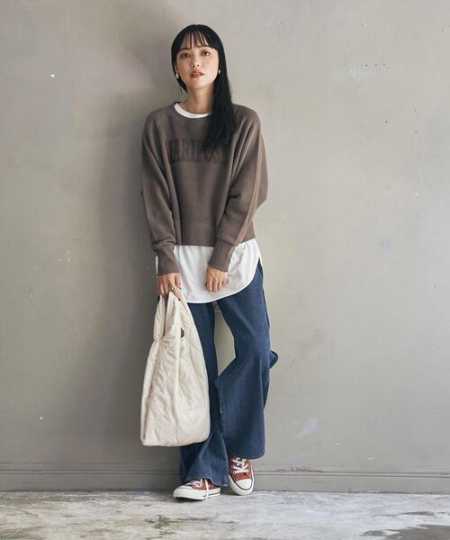 coen(コーエン)の「■プレミアムデニムコレクション■サイドシャドウデニムワイドパンツ(WEB限定サイズ)(デニムパンツ・レディース・ネイビー/ブラック・LARGE/MEDIUM/SMALL/X-LARGE)」の10枚目の写真