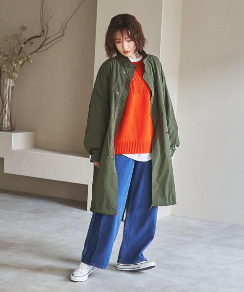 coen(コーエン)の「■プレミアムデニムコレクション■サイドシャドウデニムワイドパンツ(WEB限定サイズ)(デニムパンツ・レディース・ネイビー/ブラック・LARGE/MEDIUM/SMALL/X-LARGE)」の19枚目の写真