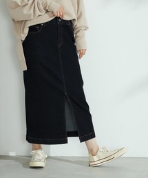 Purple&Yellow | ストレッチデニムタイトスカート(デニムスカート)