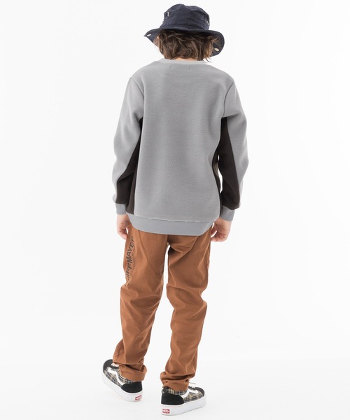 KRIFF MAYER Kid's Collection（クリフメイヤーキッズコレクション）の「ぬくのびロゴクルー（スウェット・キッズ・チャコール/ブラウン/グレー/ネイビー・120/130/150/160/140/170）」の7枚目の写真