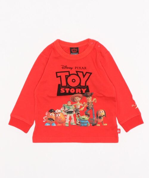 BABYDOLL(ベビードール)の「親子お揃い ディズニー キャラ集合 ロンT 5577K(Tシャツ/カットソー・キッズ・ホワイト/レッド/イエロー・80cm/90cm/110cm/100cm/120cm/130cm/140cm)」の1枚目の写真