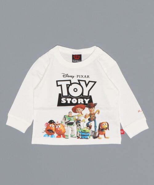 BABYDOLL(ベビードール)の「親子お揃い ディズニー キャラ集合 ロンT 5577K(Tシャツ/カットソー・キッズ・ホワイト/レッド/イエロー・80cm/90cm/110cm/100cm/120cm/130cm/140cm)」の2枚目の写真