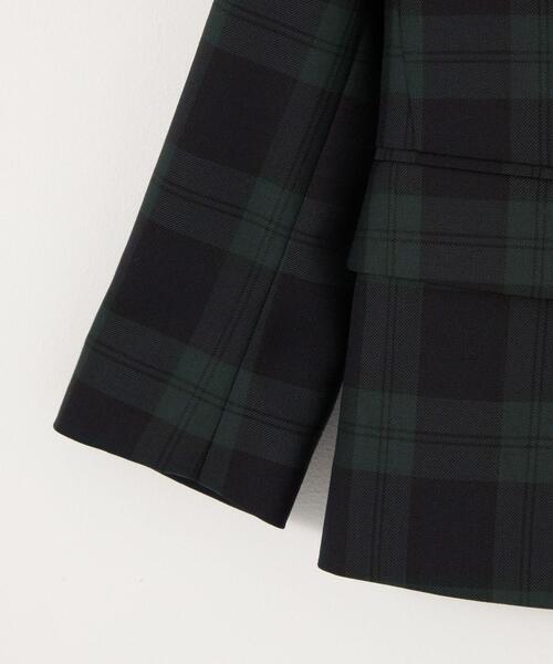 green label relaxing（グリーンレーベルリラクシング）の「TW ブラックウォッチ ジャケット（テーラードジャケット・キッズ・ダークグリーン・110cm/100cm/120cm/130cm）」の6枚目の写真