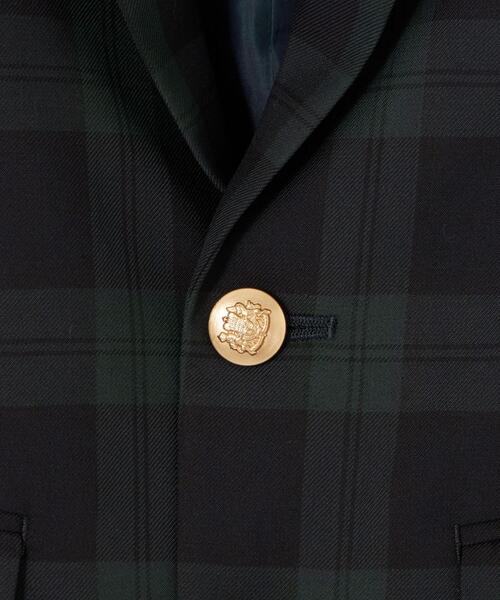 green label relaxing（グリーンレーベルリラクシング）の「TW ブラックウォッチ ジャケット（テーラードジャケット・キッズ・ダークグリーン・110cm/100cm/120cm/130cm）」の11枚目の写真