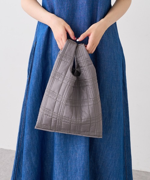 PUAL CE CIN（ピュアルセシン）の「ＱＵＩＬＴＩＮＧ　ＣＨＥＣＫ　ＭＡＲＣＨＥ　ＢＡＧ（ショルダーバッグ・レディース・グレー/ネイビー/ベージュ/ブルー・FREE）」の17枚目の写真