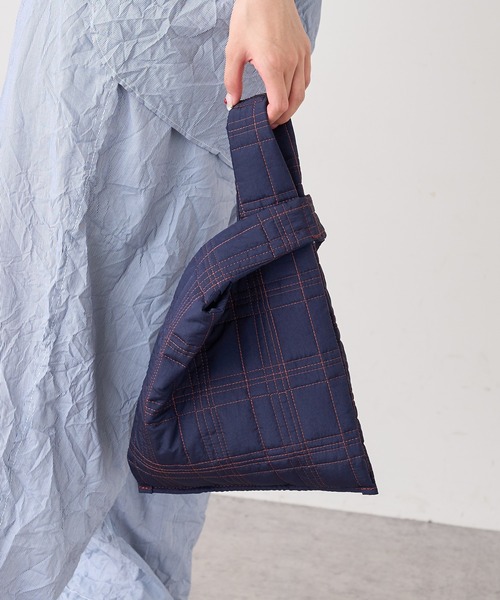 PUAL CE CIN（ピュアルセシン）の「ＱＵＩＬＴＩＮＧ　ＣＨＥＣＫ　ＭＡＲＣＨＥ　ＢＡＧ（ショルダーバッグ・レディース・グレー/ネイビー/ベージュ/ブルー・FREE）」の20枚目の写真