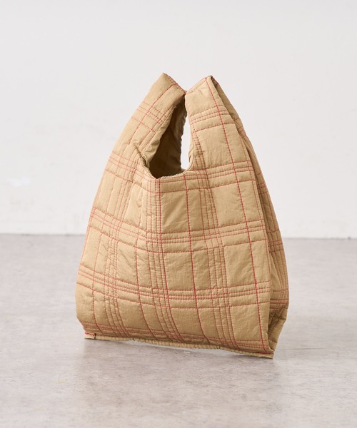 PUAL CE CIN（ピュアルセシン）の「ＱＵＩＬＴＩＮＧ　ＣＨＥＣＫ　ＭＡＲＣＨＥ　ＢＡＧ（ショルダーバッグ・レディース・グレー/ネイビー/ベージュ/ブルー・FREE）」の11枚目の写真