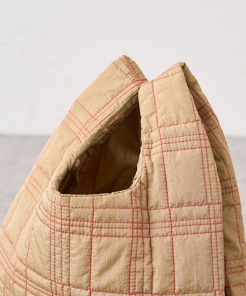 PUAL CE CIN（ピュアルセシン）の「ＱＵＩＬＴＩＮＧ　ＣＨＥＣＫ　ＭＡＲＣＨＥ　ＢＡＧ（ショルダーバッグ・レディース・グレー/ネイビー/ベージュ/ブルー・FREE）」の15枚目の写真