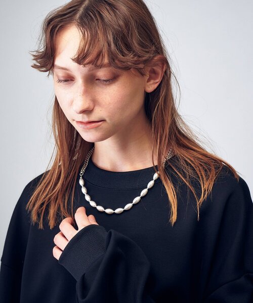 tk.TAKEO KIKUCHI（ティーケータケオキクチ）の「◆パール調チェーンコンビネックレス（ネックレス・レディース・シルバー/シルバー系・00）」の2枚目の写真