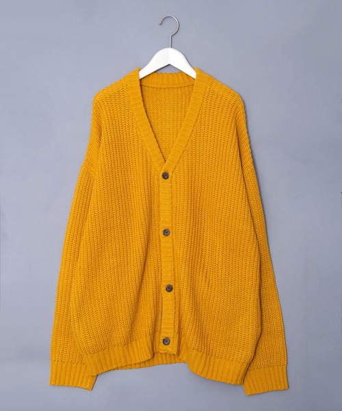 TETE HOMME(テットオム)の「【Revo.】畦編み 5Gルーズニットカーディガン(カーディガン/ボレロ・メンズ・ブラック/グレー/ブルー/マスタード/ワインレッド/パープル/アイボリー/グリーン/ネイビー/ダークオレンジ/ベージュ系1/グリーン系1/ブラックミックス・MEDIUM/LARGE)」の19枚目の写真