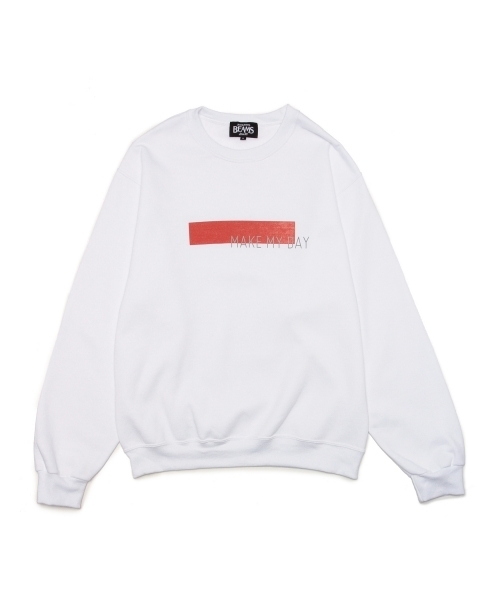 BEAMS（ビームス）の「◎BEAMS / ロゴプリント BIG クルーネック スウェット/（スウェット・メンズ・ホワイト/グレー/ブラック・MEDIUM/LARGE/SMALL）」の11枚目の写真