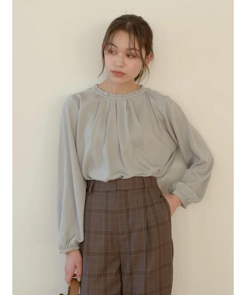 earth music&ecology（アースミュージックアンドエコロジー）の「とろみ2wayブラウス ＊（シャツ/ブラウス・レディース・ブラック/オフホワイト/ピンク/ミント/その他14/ライトベージュ・FREE）」の17枚目の写真