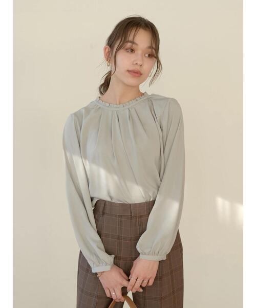 earth music&ecology（アースミュージックアンドエコロジー）の「とろみ2wayブラウス ＊（シャツ/ブラウス・レディース・ブラック/オフホワイト/ピンク/ミント/その他14/ライトベージュ・FREE）」の15枚目の写真