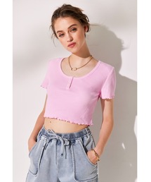 Mellow Hem Rib Cropped Top/メロウヘムリブクロップドトップ