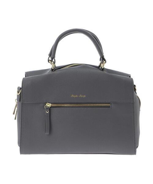 Green Parks(グリーンパークス)の「・別注 LegatoLargo スクエアボストンバッグ*(トートバッグ・レディース・チャコールグレー/ブラック/グレイッシュベージュ・FREE)」の8枚目の写真