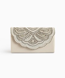 スカラップビーズ刺繍2wayクラッチパーティーバッグ 結婚式 パーティー お呼ばれ オケージョン