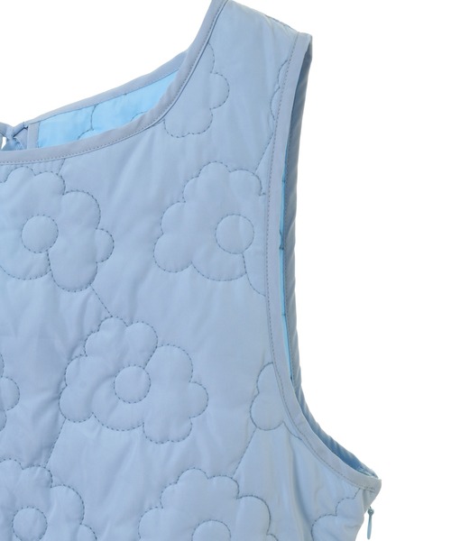 Candy Stripper（キャンディストリッパー）の「FLOWERING QUILTING ドレス（ワンピース・レディース・ブラック/ライトブルー・2）」の4枚目の写真