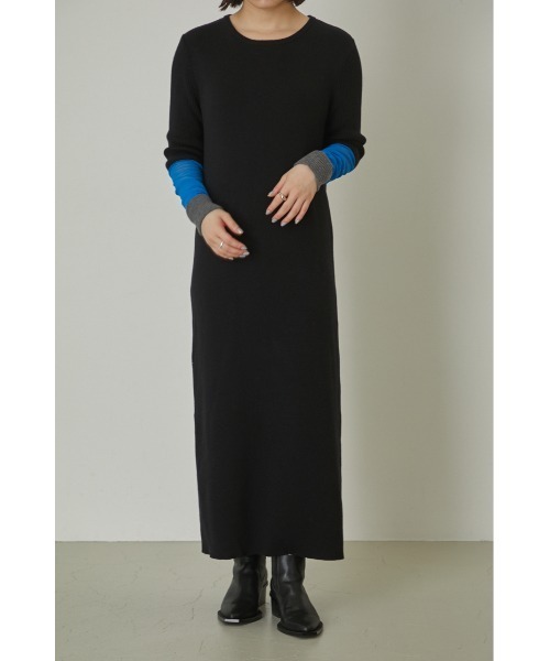 リムアーク Bi color rib knit 36 RIM.ARK（リムアーク）の「Bi color rib knit OP（ワンピース）」 - WEAR