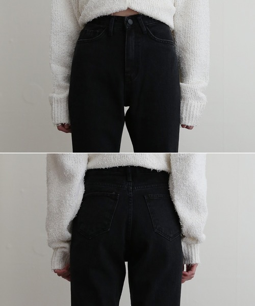 UNE MANSION(ユヌマンション)の「スリットブーツカットデニムパンツ(デニムパンツ・レディース・ブラック/ブルー・SMALL/MEDIUM/LARGE)」の21枚目の写真