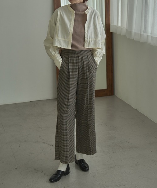 etoll.（エトル）の「タートルネックリブニット（ニット/セーター・レディース・ブラック/ダークグリーン/杢グレー/バーガンディー/グレイッシュベージュ・LL/4L/M）」の16枚目の写真