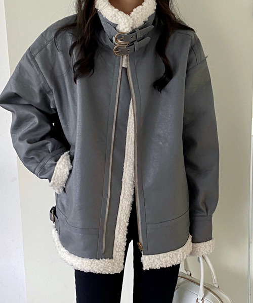 emi+（エミプラス）の「ボアブルゾンジャケット（ブルゾン）」 - WEAR