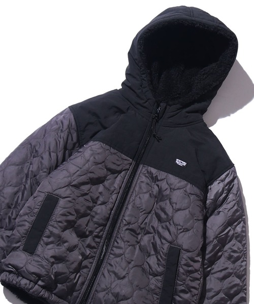 F.O.KIDS（エフオーキッズ）の「F.O.KIDS/エフオーキッズ リバーシブルインサレーションジャケット キルティング 羽織り ボアジャケット（ブルゾン・キッズ・ライトブラウン/カーキ/グレー/パープル・130/140）」の2枚目の写真