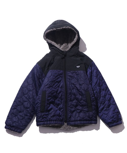 F.O.KIDS（エフオーキッズ）の「F.O.KIDS/エフオーキッズ リバーシブルインサレーションジャケット キルティング 羽織り ボアジャケット（ブルゾン・キッズ・ライトブラウン/カーキ/グレー/パープル・130/140）」の12枚目の写真