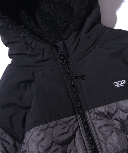 F.O.KIDS（エフオーキッズ）の「F.O.KIDS/エフオーキッズ リバーシブルインサレーションジャケット キルティング 羽織り ボアジャケット（ブルゾン・キッズ・ライトブラウン/カーキ/グレー/パープル・130/140）」の9枚目の写真